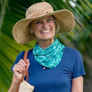 Hibiscus Green Sun Scarf by Rip Scarf